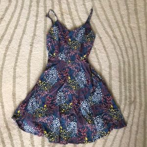 navy blue floral dress